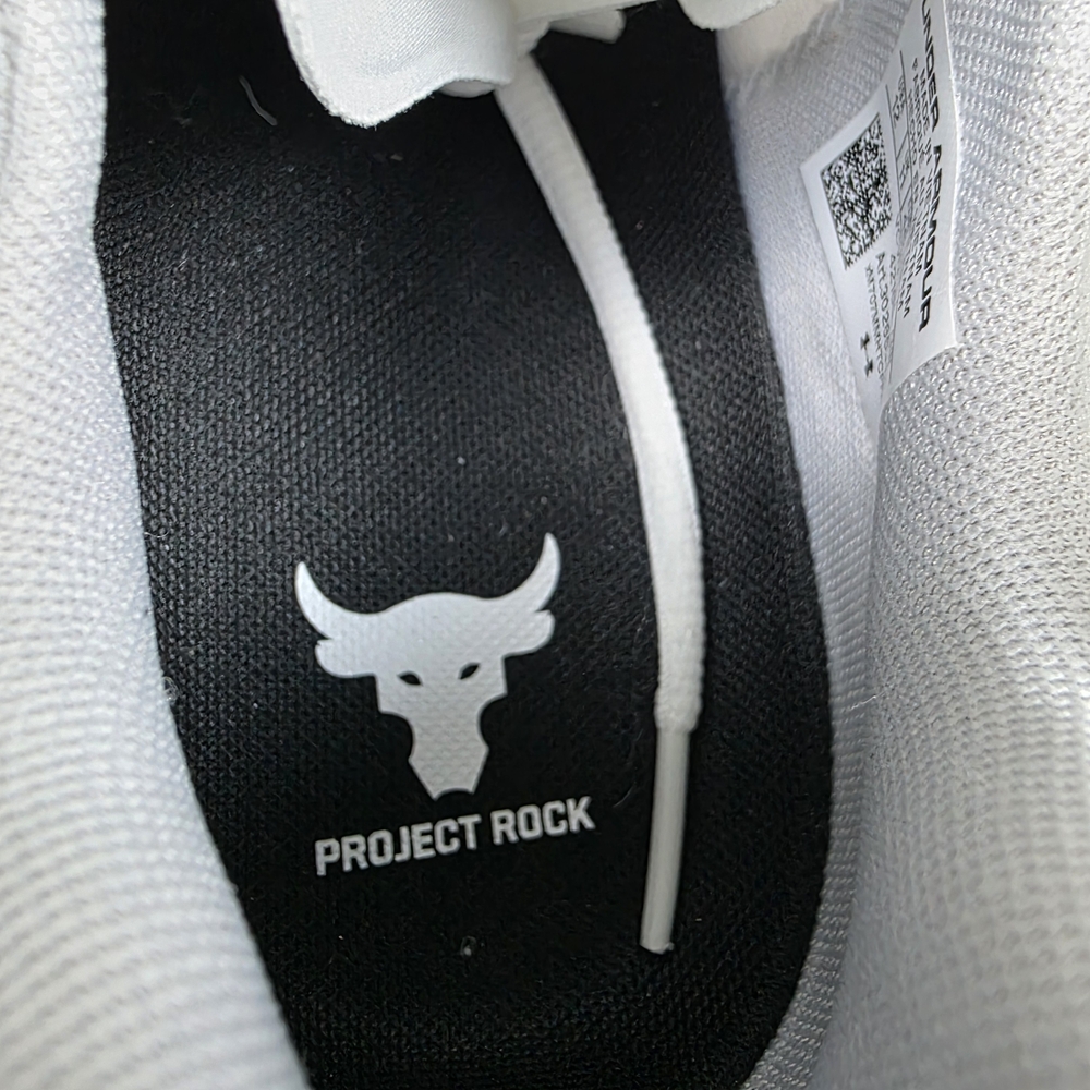 Under Armour Project Rock 6 Men's Shoes Size 12 White Gum Bottom Gym Training - Picture 11 of 12